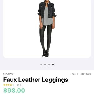 Spanx medium 
Faux Leather Leggings
Black 
Worn once.